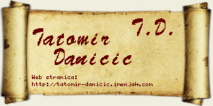 Tatomir Daničić vizit kartica